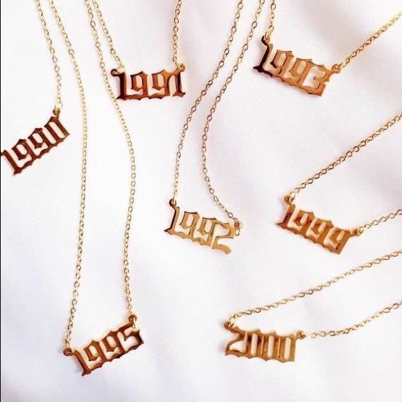 Brandy Melville Jewelry New 998 Old English Gothic Birth Year 